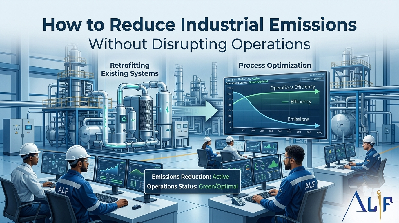reduce industrial emissions, industrial emissions reduction, emissions monitoring, industrial emissions Oman