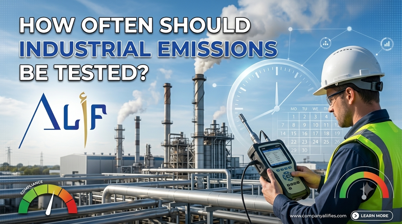 emissions testing frequency, industrial emissions testing, emissions testing Oman, industrial emissions monitoring, environmental monitoring Oman